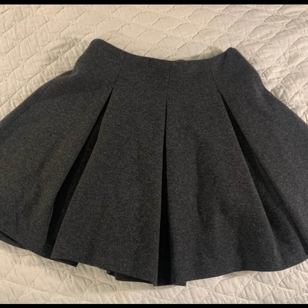 Wool gray pleated skirt Zara